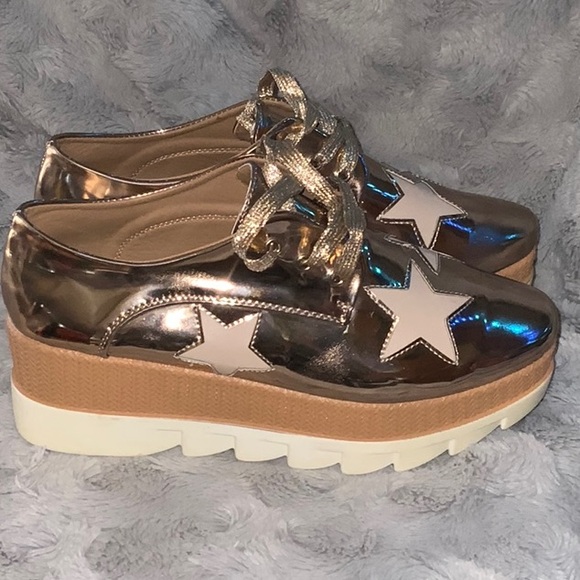 2/$20 Qupid Stylish Metallic Platform Sneakers - Picture 4 of 12
